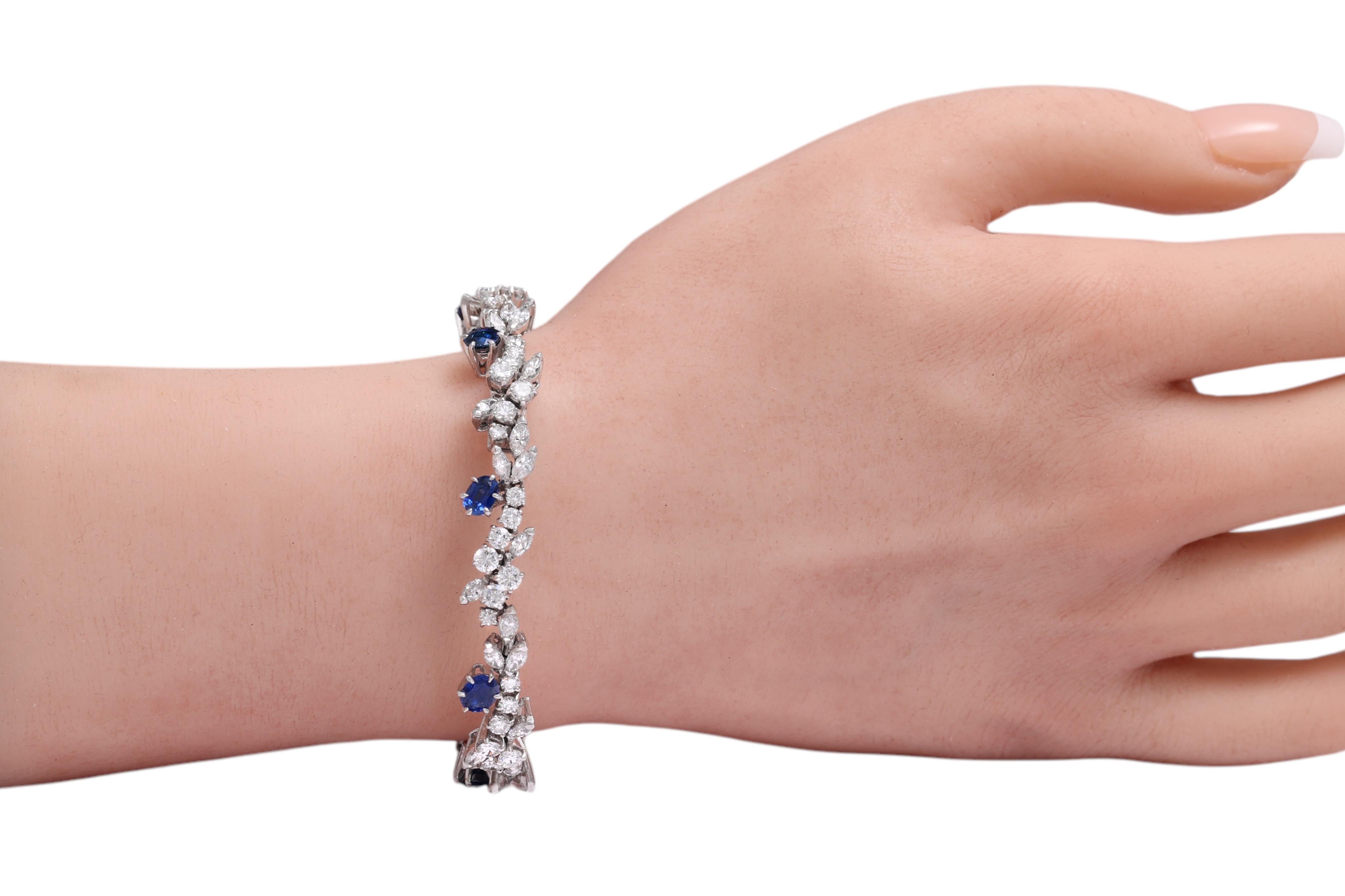 Platinum Piaget Ring & Matching Bracelet, Sapphires & Diamonds, One of A kind ! For Sale 10
