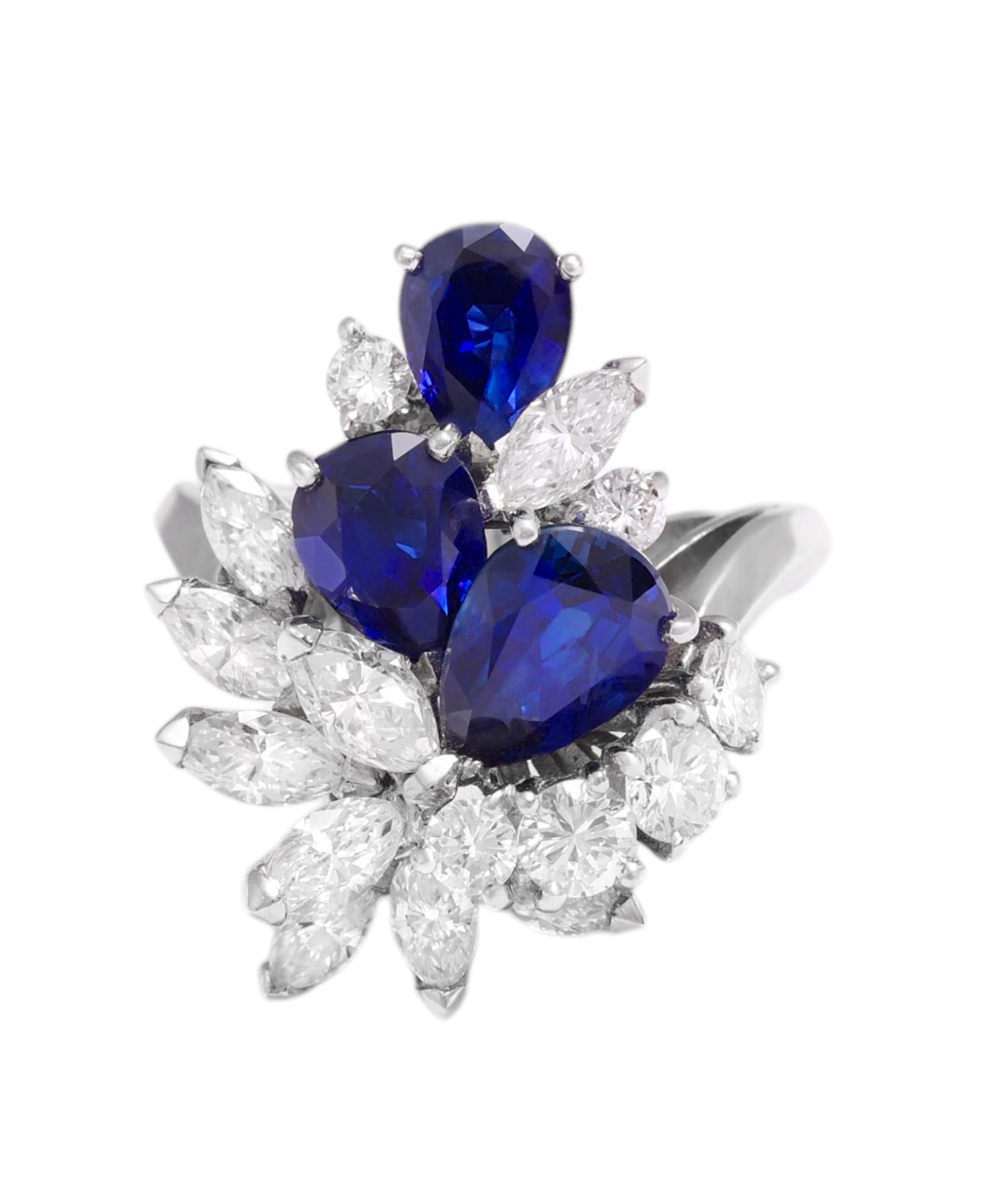 Platinum Piaget Ring & Matching Bracelet, Sapphires & Diamonds 

One of  A Kind ! Amazing pieces of Art !

Bracelet : Solid Platinum , will max. fit a 17.5 cm wrist ( can be made bigger on request by adding diamonds)

Sapphires : Oval