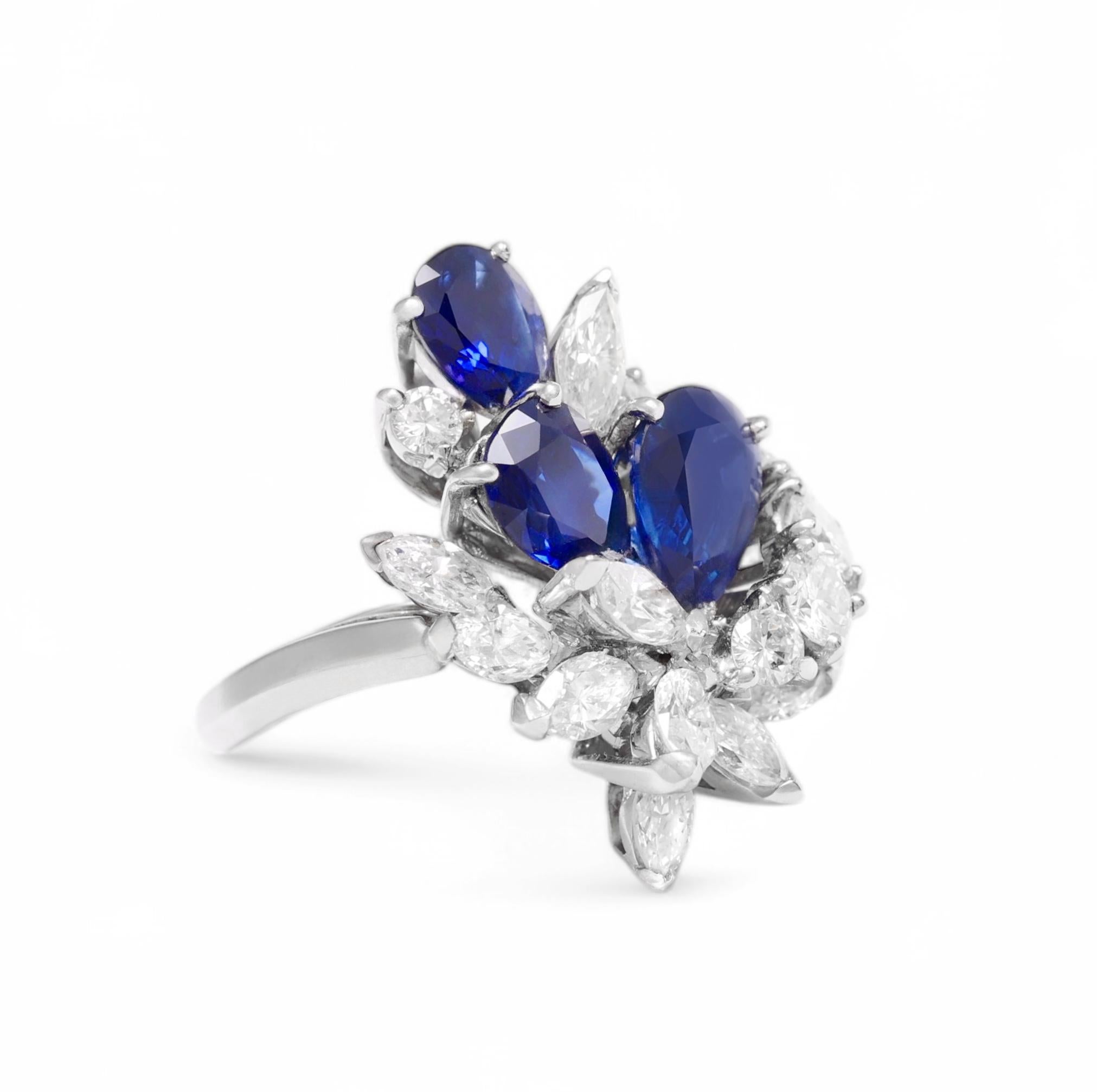 Platinum Piaget Ring & Matching Bracelet, Sapphires & Diamonds, One of A kind ! For Sale 1