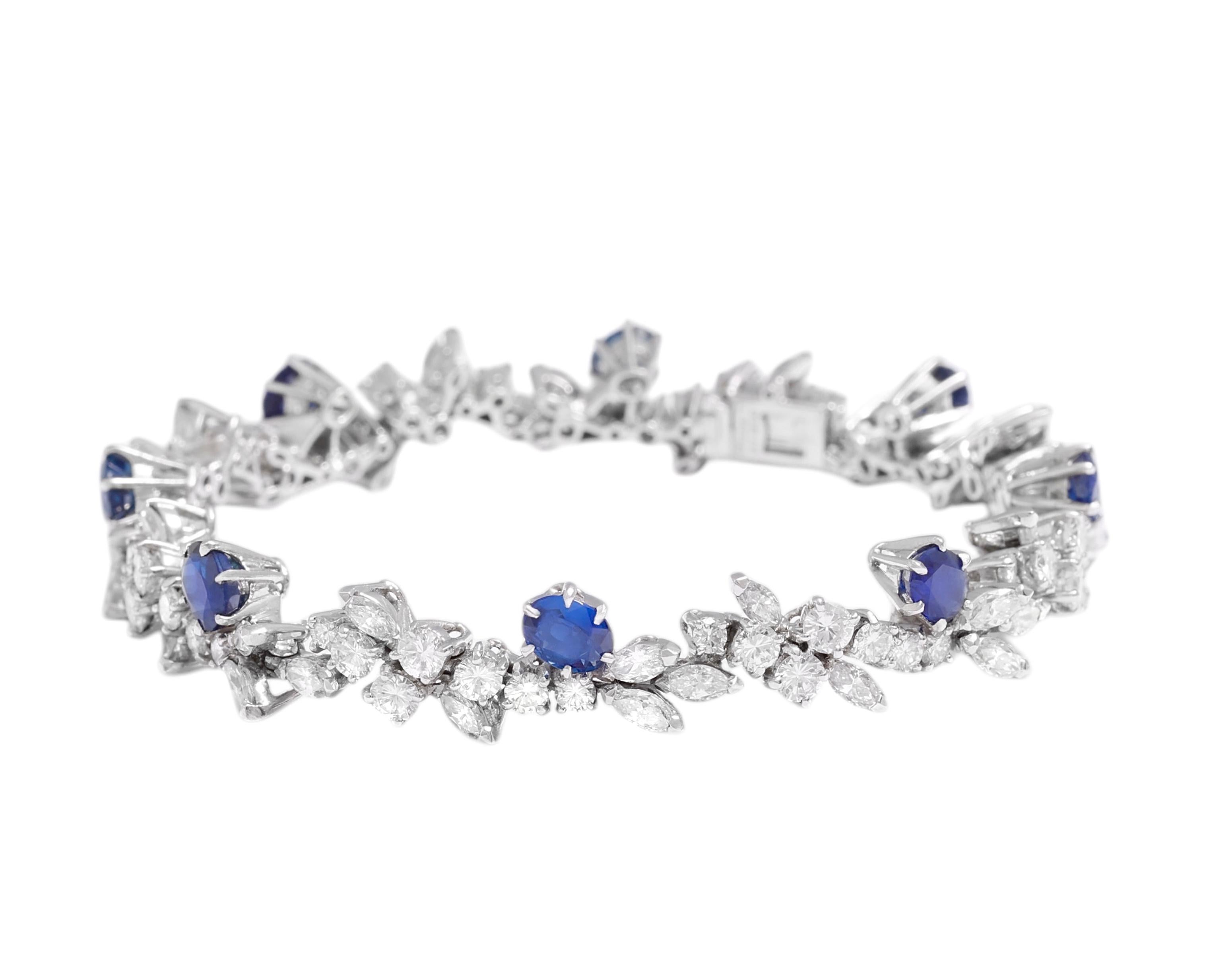 Platinum Piaget Ring & Matching Bracelet, Sapphires & Diamonds, One of A kind ! For Sale 2