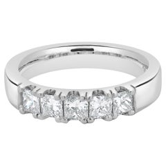 Platinum Princess Cut Diamond Band