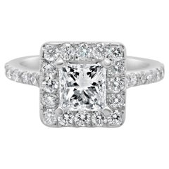 Platinum Princess Cut Diamond Engagement Ring