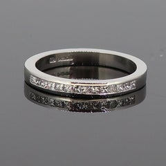 Platinum Princess Cut Diamond Eternity Band Ring