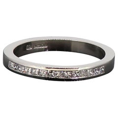 Platinum Princess Cut Diamond Eternity Band Ring