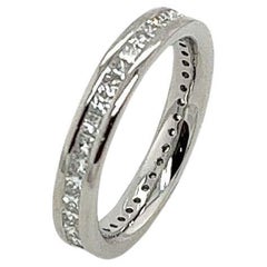 Platinum Princess Cut Diamond Full Eternity Ring Set with 1.50ct G/VS2