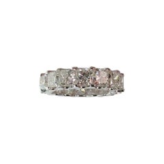 Platinum Princess Cut Diamond Prong Set Eternity Band