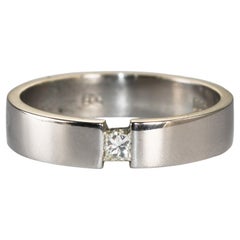 Used Platinum Princess Cut Diamond Wedding Band 0.12ct
