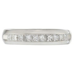 Platinum Princess Cut Diamond Wedding Band