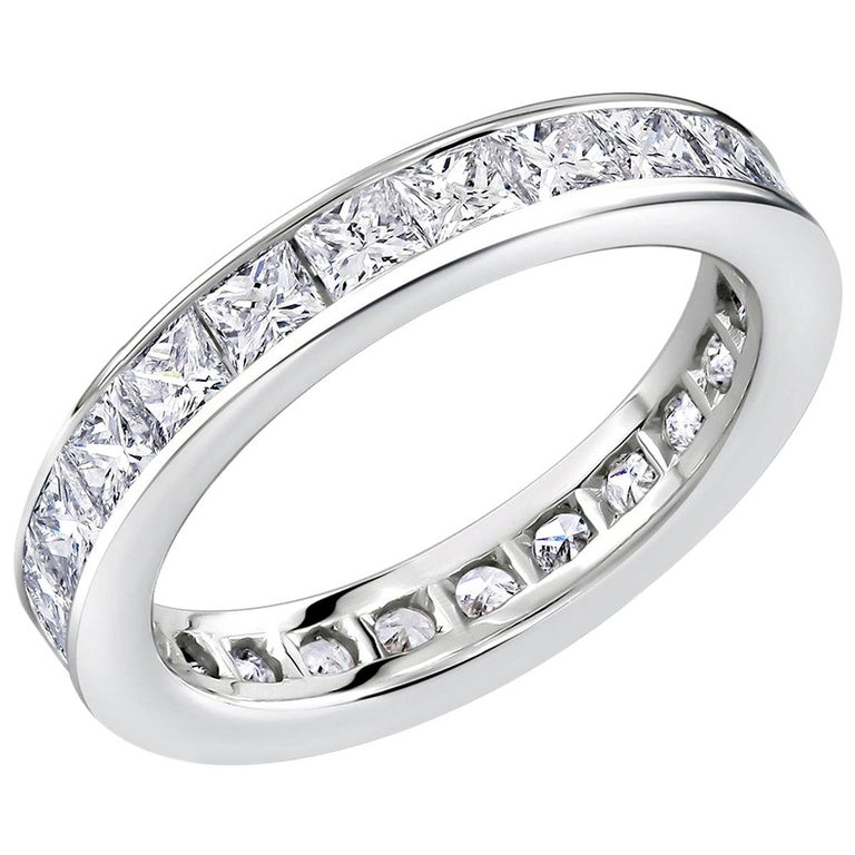 Platinum Princess  Diamond Eternity  Wedding  Band  Weighing 2 