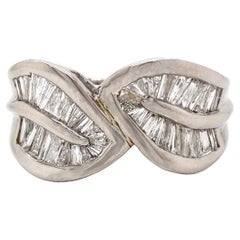 Platinum Pt900 Diamond Baguette Dress Ring