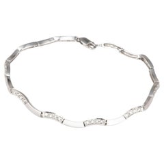 Armband aus Platin PT950 mit Diamanten, 6,5", matte Oberfläche, modernes Design, V1186