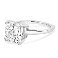 Platinum Radiant Cut Diamond Engagement Ring