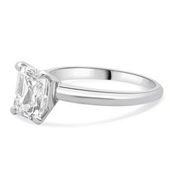 Platinum Radiant Cut Diamond Engagement Ring