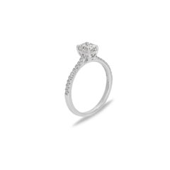 Platinum Radiant Cut Diamond Ring 0.71ct E/IF