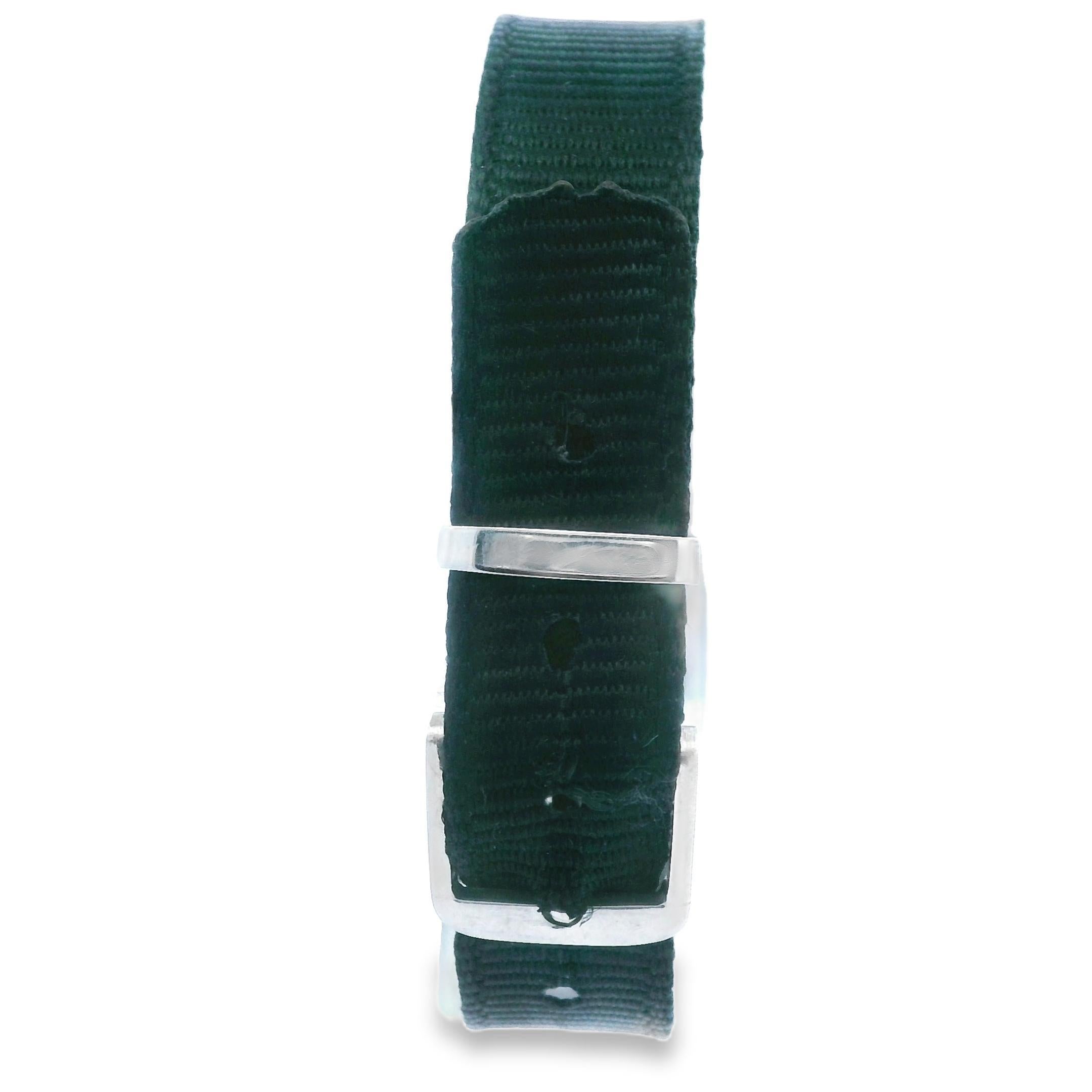 Women's Platinum Raymond Yard Diamond and Emerald Deco Watch For Sale