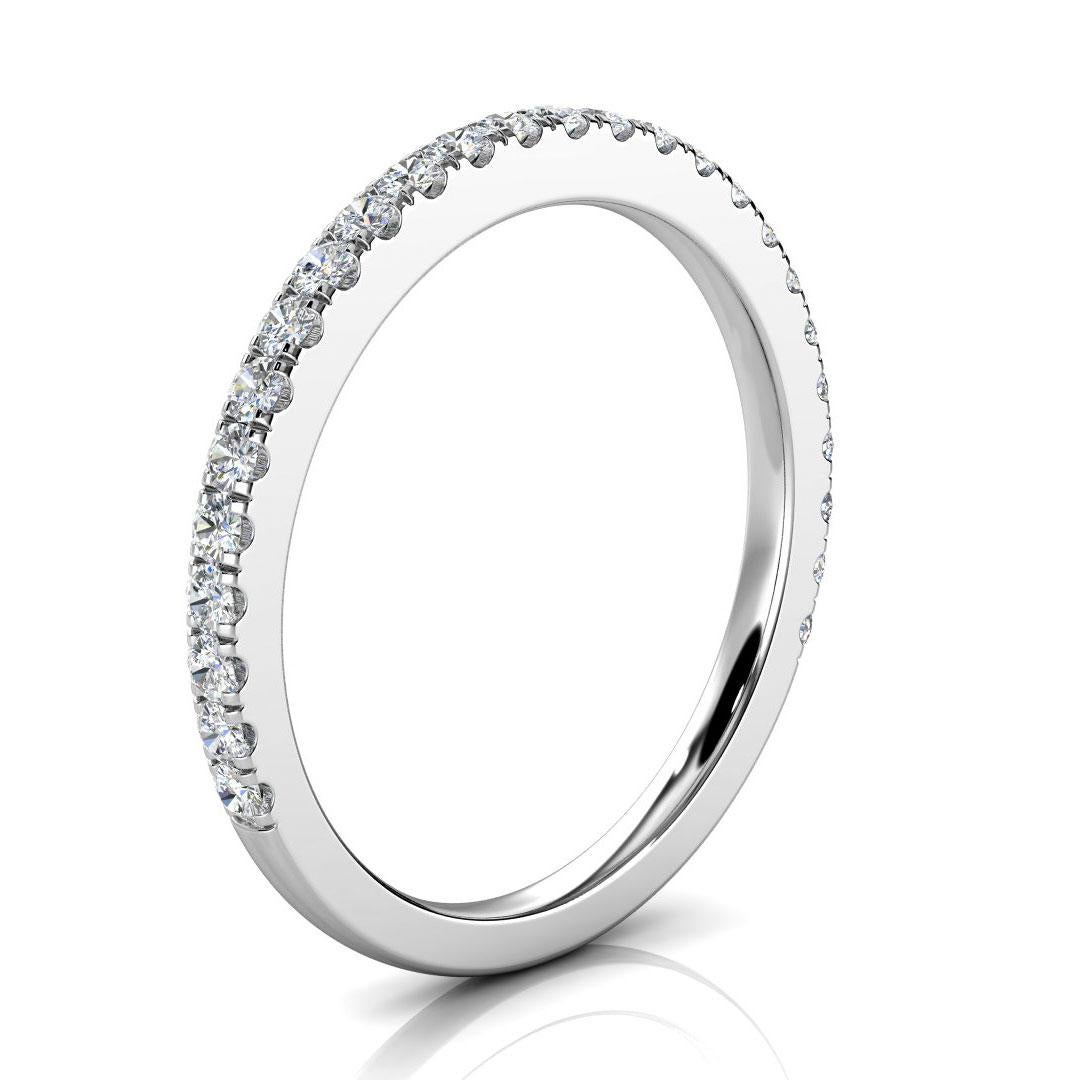 This classic elegant wedding band features 26 round brilliant diamonds perfectly matched micro pave set. Experience the difference in person!

Product details: 

Center Gemstone Color: WHITE
Side Gemstone Type: NATURAL DIAMOND
Side Gemstone Shape: