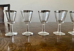 Platinum Rimmed Cordial Glasses- Set of 8
