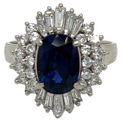 Platinum Ring 2.13 Carat Sapphire