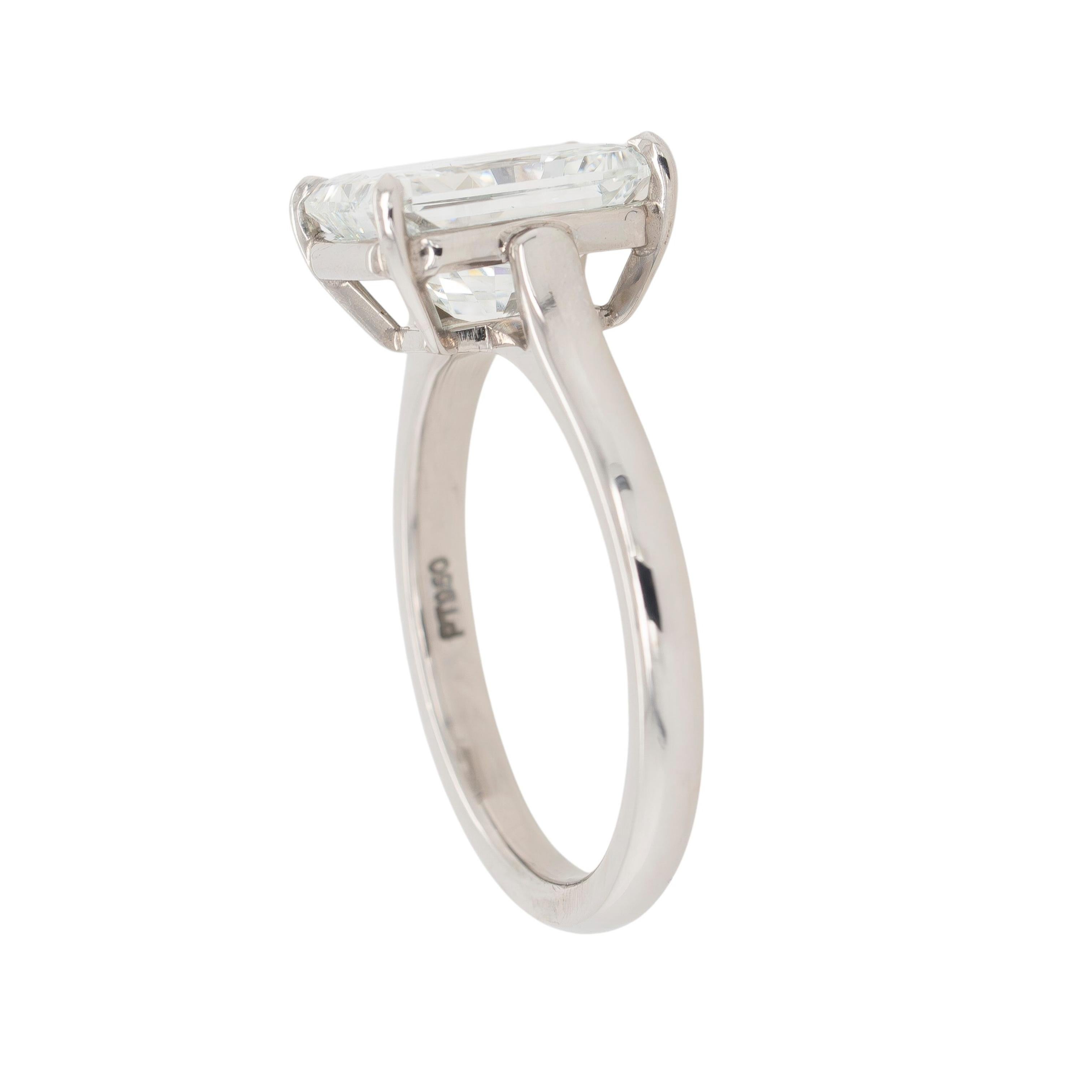 Platinring 3,20 Karat GIA-zertifizierter strahlender Diamant im Brillantschliff im Angebot 5