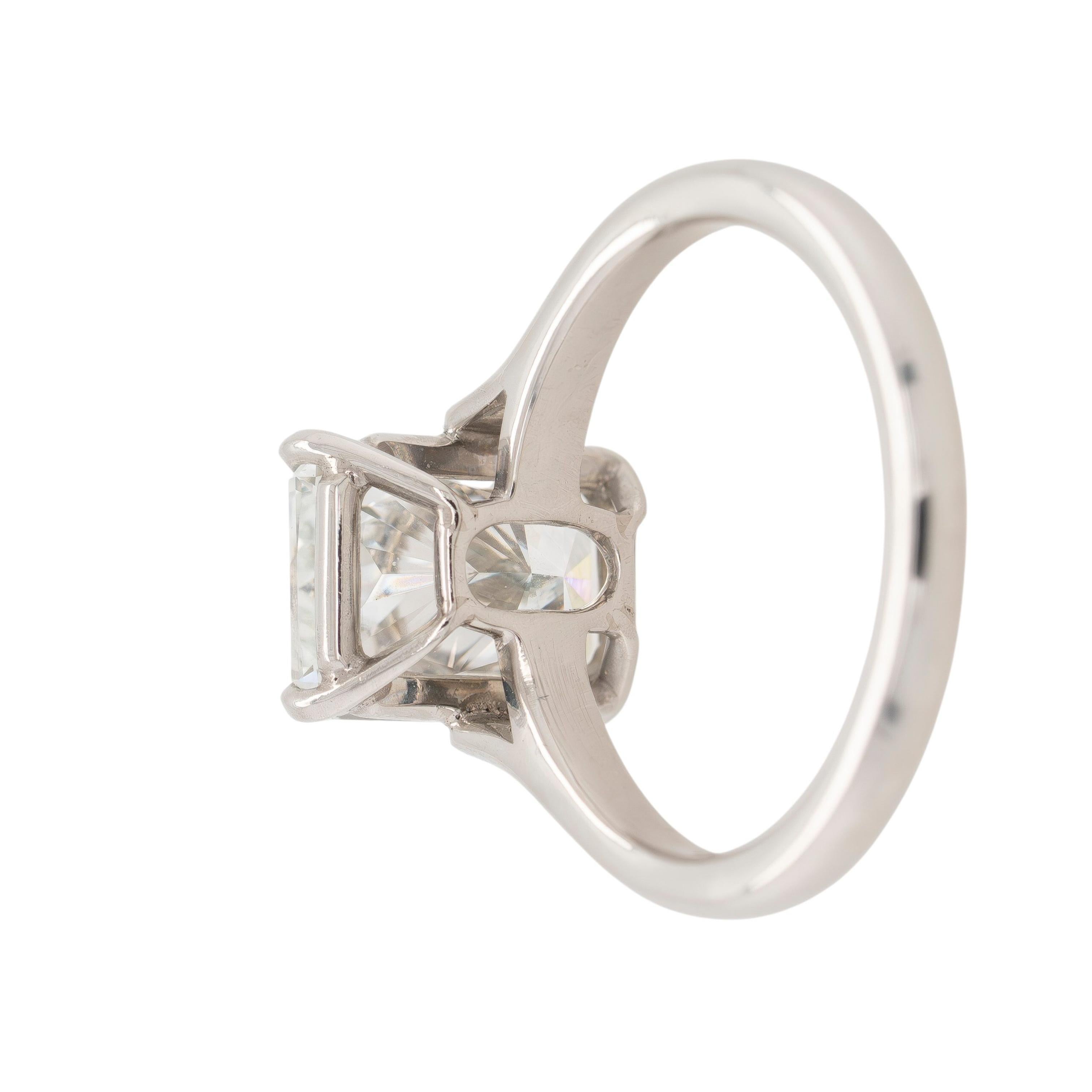 Platinring 3,20 Karat GIA-zertifizierter strahlender Diamant im Brillantschliff im Angebot 6