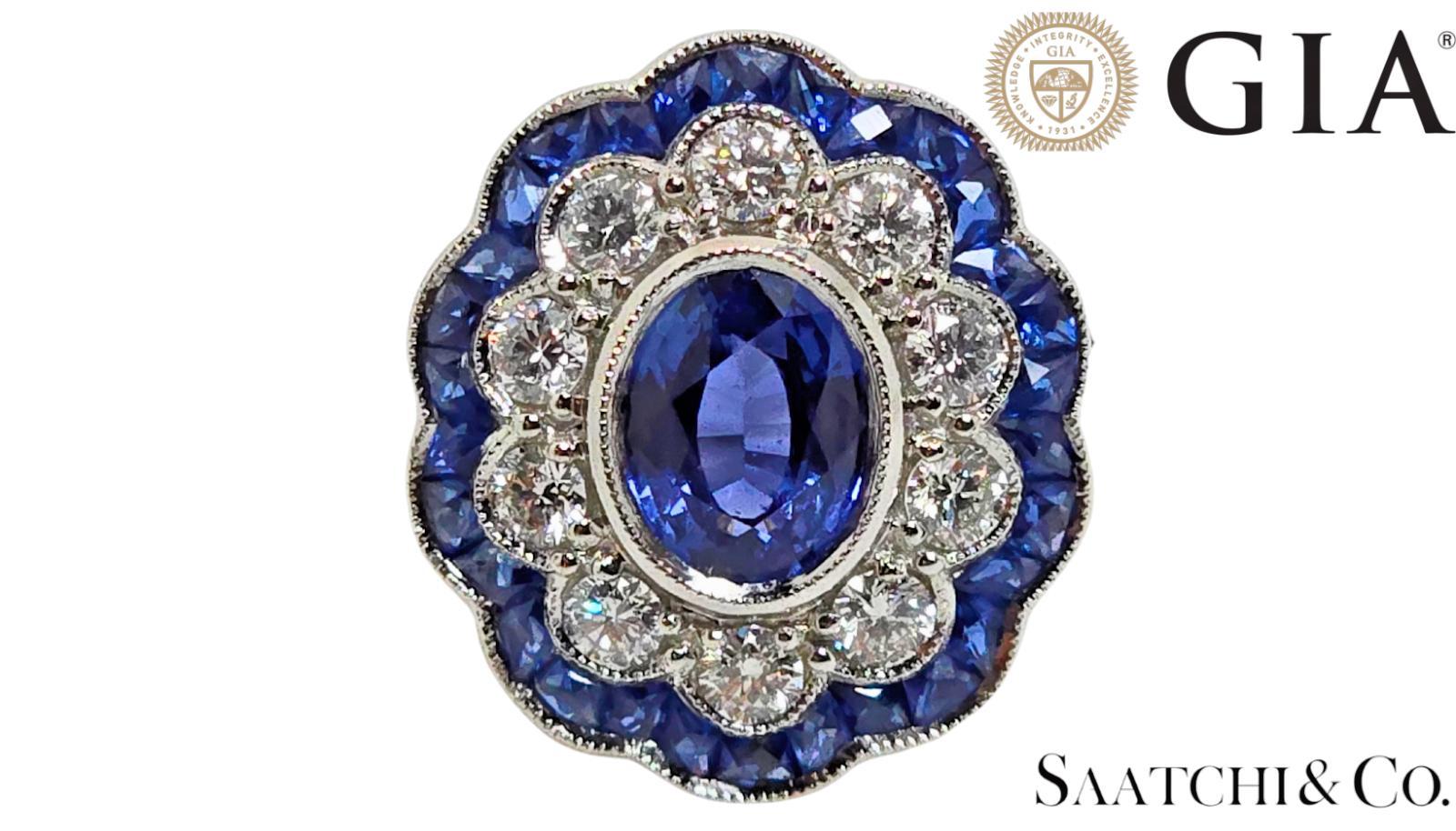 Anello con zaffiro certificato GIA

Tipo di metallo: Platino 950
Peso totale dell'articolo: 8 grammi
Misura dell'anello: 7 (misura misurabile)
1.
Peso dello zaffiro centrale: 1,54 carati.
Peso dello zaffiro laterale: 1,42 carati.
Numero di zaffiri: