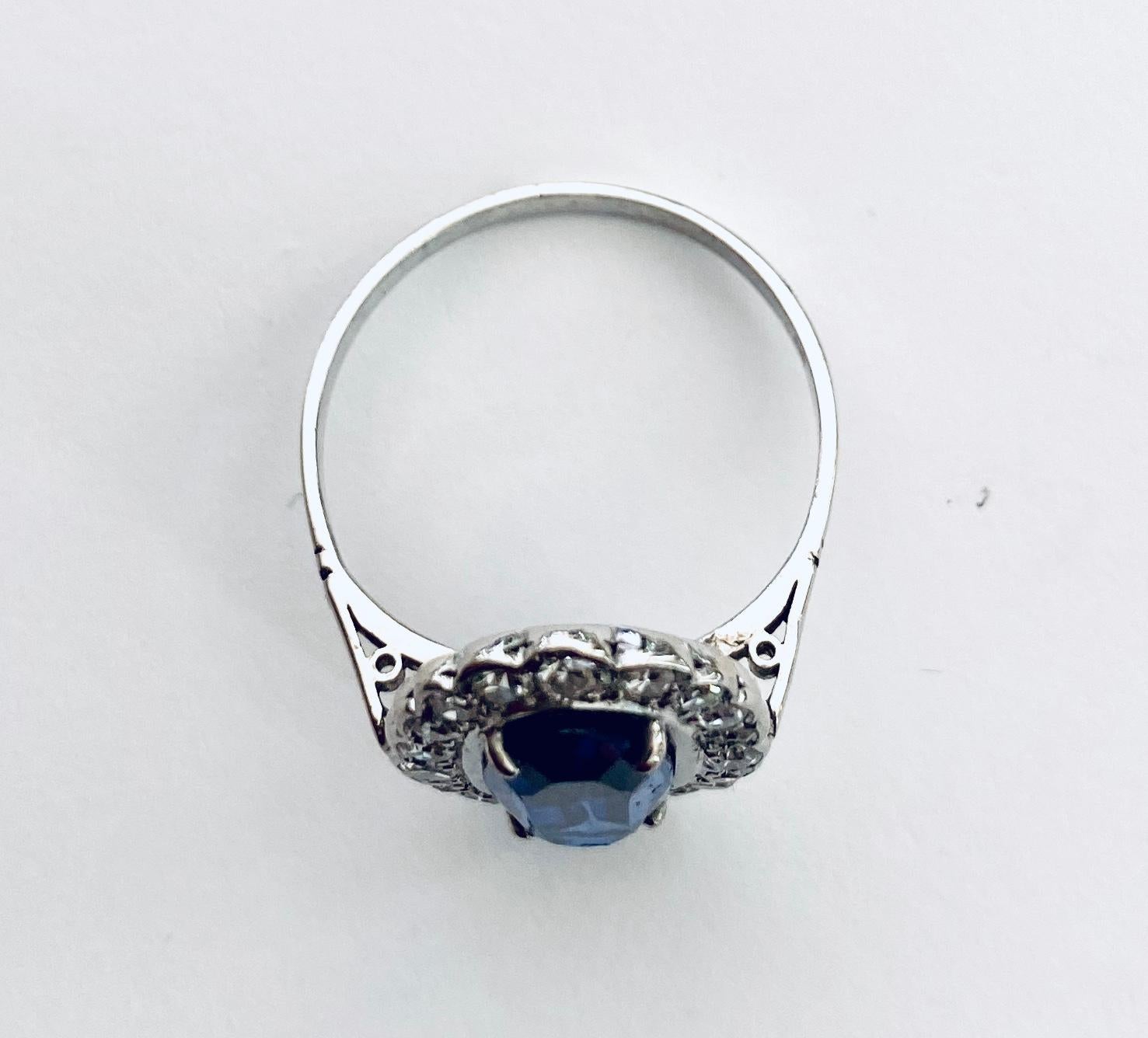 synthetic sapphire ring