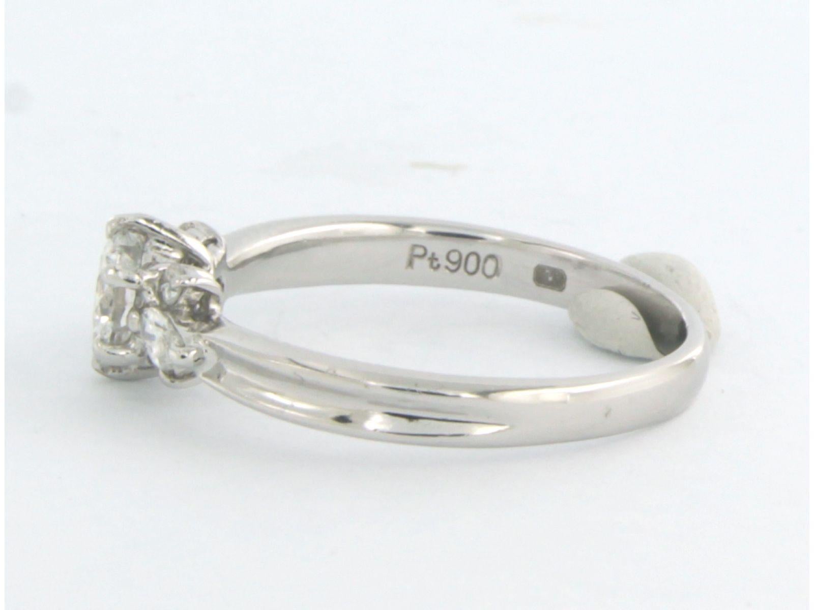 Women's Platinum ring set with diamonds  For Sale