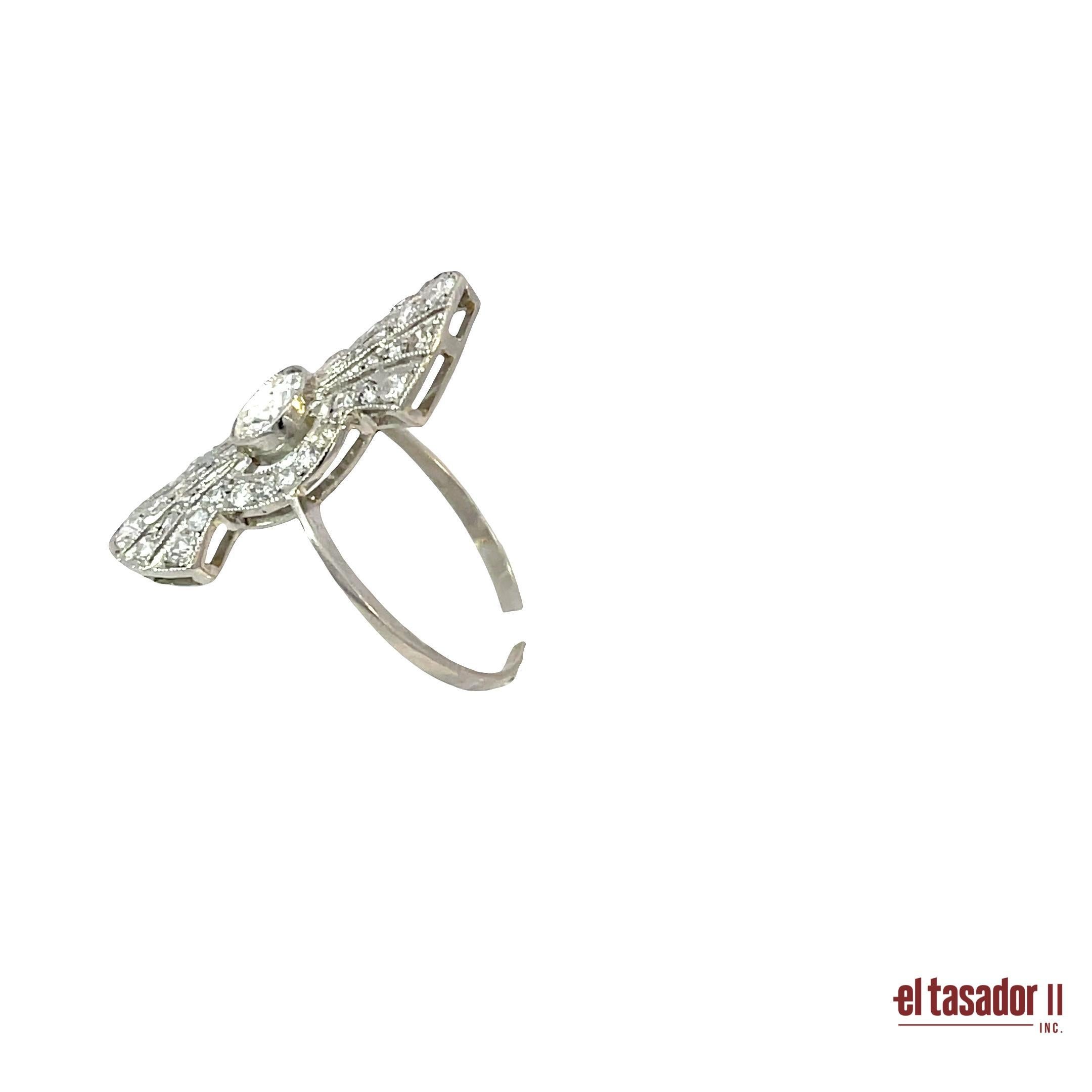 Taglio brillante Anello in platino con diamante taglio Brilliante da 0,58 ct. e accenti di diamante da 0,90 ct. in vendita