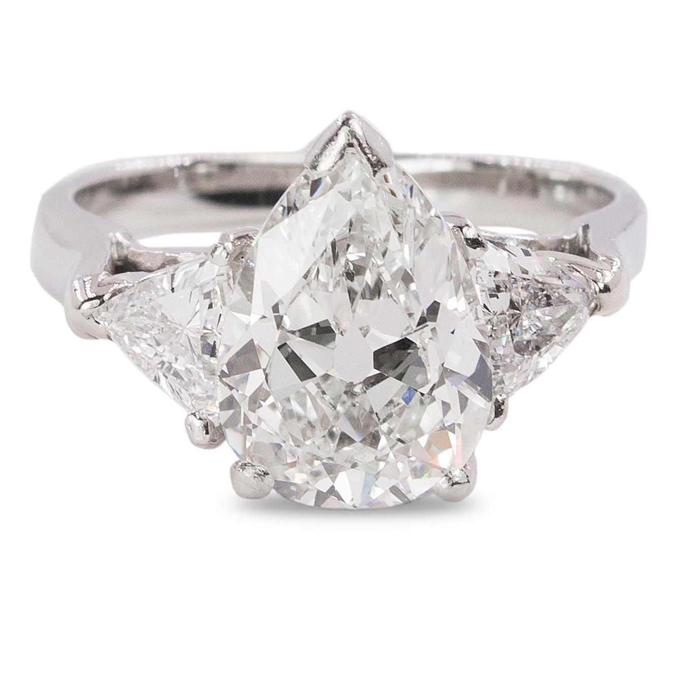 Platinum Ring with 2.91 Carat Pear Shape 1