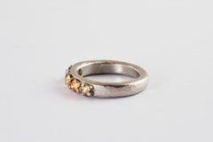 Platinum claw set Natural Coloured diamond Ring 0.88 Carat