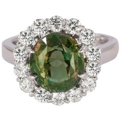 Platinum Ring with GIA Certified 5.85 Carat Alexandrite Platinum Ring with GIA Certified 5.85 Carat Alexandrite
