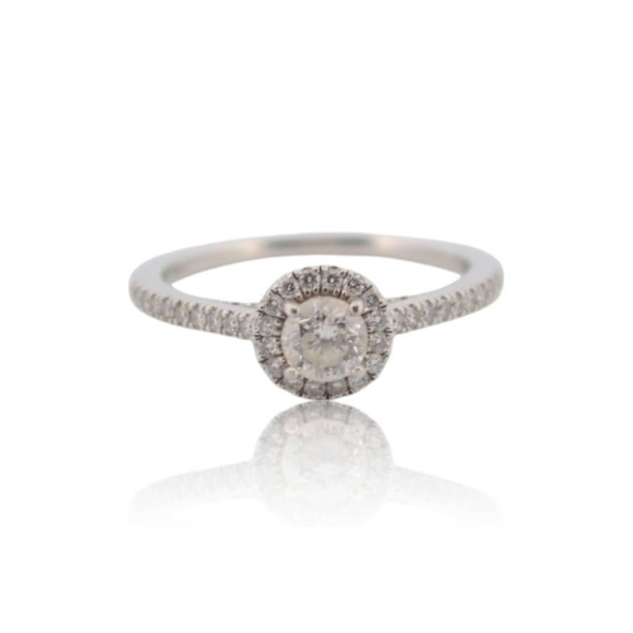 Anillo de platino con diamantes naturales pt950