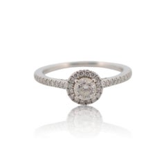 Anello in platino con diamanti naturali pt950
