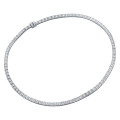 Platinum Riviera 9.75 Carat Diamond Necklace