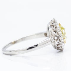 Platinum Rose Cut Diamonds Engagement Ring