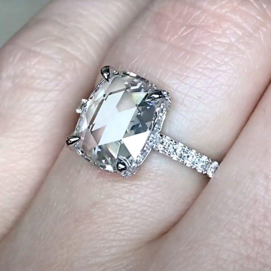 De las mujeres Anillo de compromiso de platino con diamantes talla rosa (GIA aprox. 2,10 quilates), platino en venta