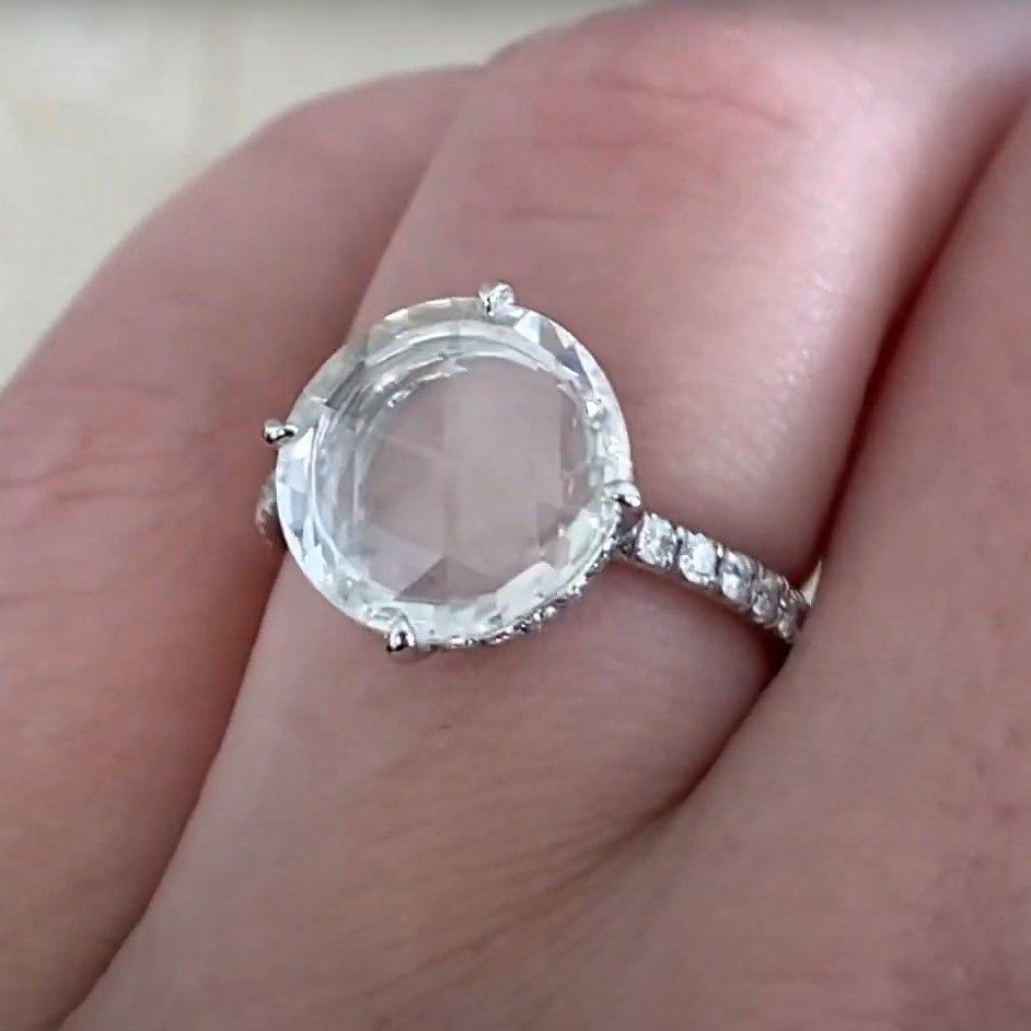 Bague de fiançailles en platine, (environ 2,50 carats, certifiée GIA) Pour femmes en vente