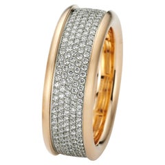Platinum & Rosegold Ring, 950 Platinum/18k Rosegold + 335 Diamonds 1.035ct