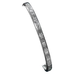 Bracelet en platine avec diamants ronds et baguettes - Taille moyenne