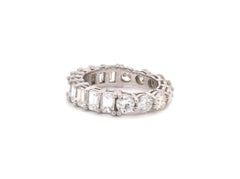 Platinum Round and Baguette Diamond Eternity Band
