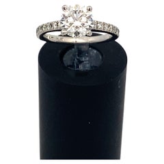 Platinum Round Brilliant Cut Diamond Engagement Ring