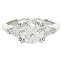 Runder Brillantschliff Diamant-Verlobungsring aus Platin