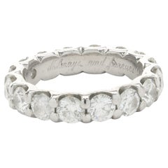 Platinum Round Brilliant Cut Diamond Eternity Band