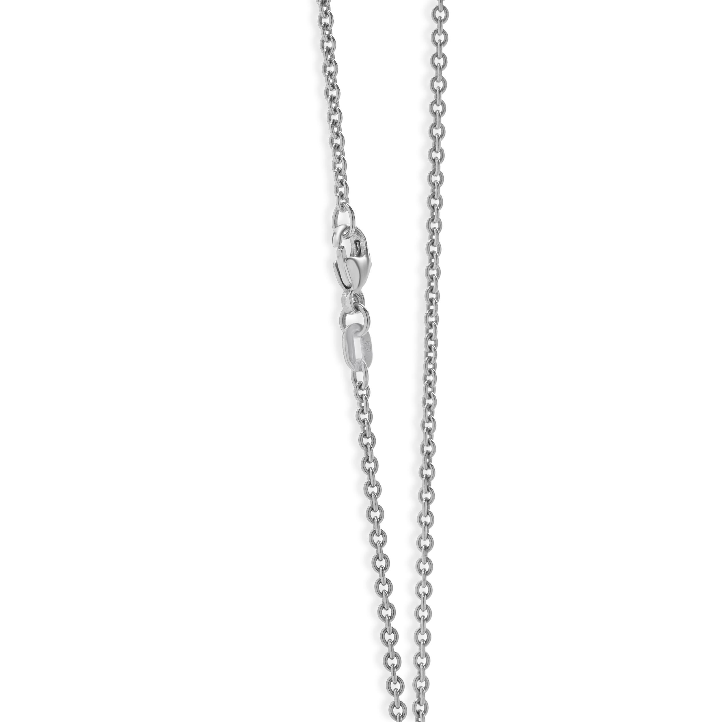 Women's Platinum Round Brilliant Cut Diamond Halo Necklace