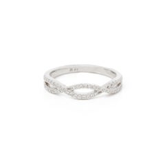 Platinum Round Brilliant Cut Diamond Micro Set Infinity Eternity Ring