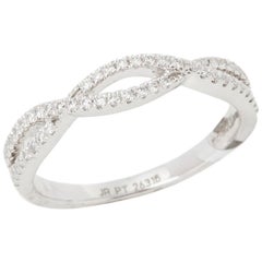 Platinum Round Brilliant Cut Diamond Micro Set Infinity Eternity Ring