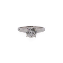 Platinum Round Brilliant Cut Diamond Solitaire Ring