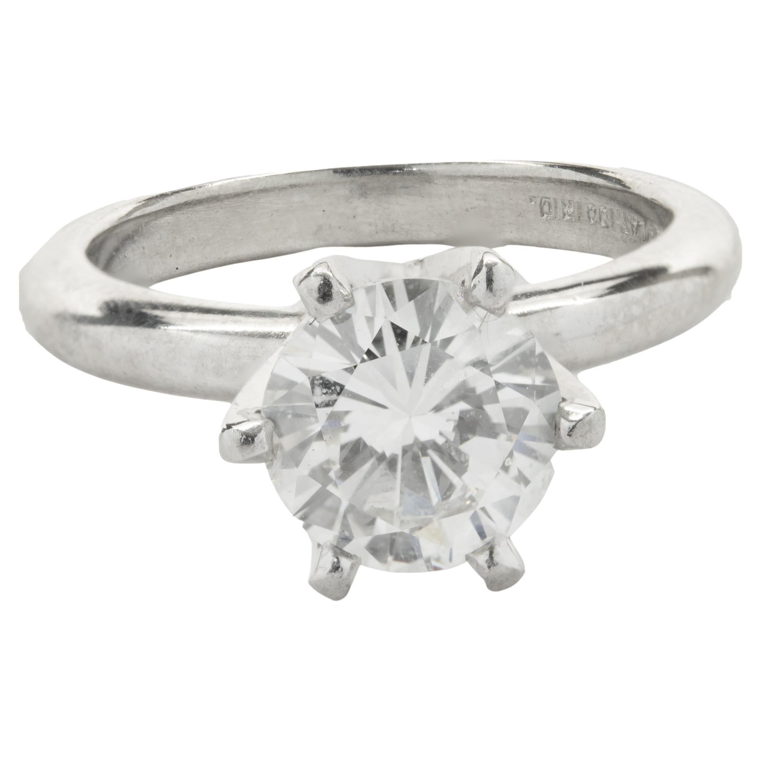 Platinum Round Brilliant Diamond Engagement Ring