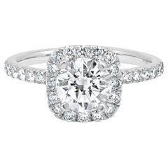 Platinum Round Brilliant Diamond Engagement Ring