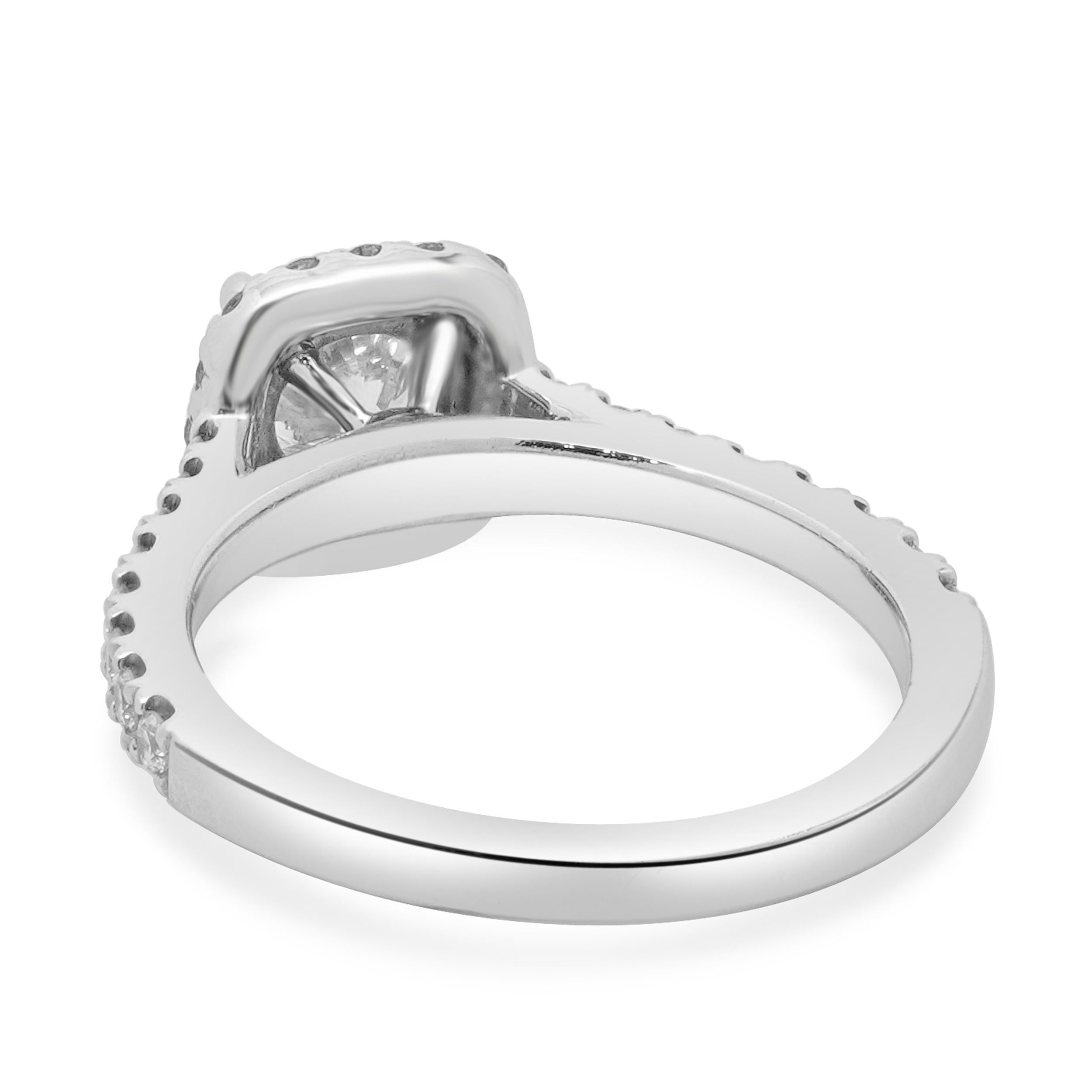 Anello di fidanzamento con diamante rotondo in platino In condizioni ottime in vendita a Scottsdale, AZ